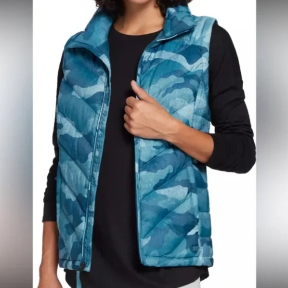 Women’s The North Face Blue Camo Vest Size XS‎